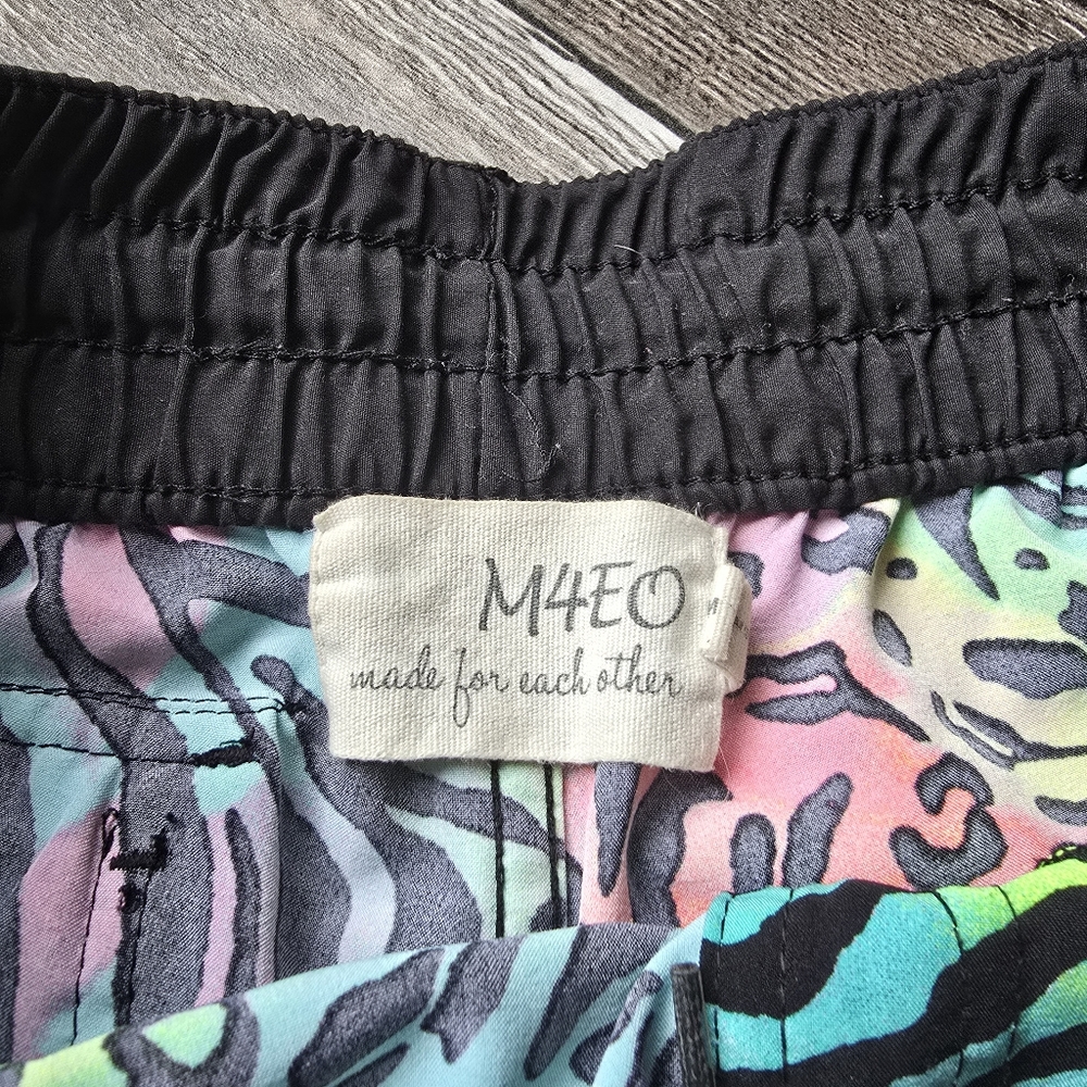 M4EO Made For Each Other Multicolor Zebra Fluorescent Summer Shorts Womens Med - Picture 4 of 9